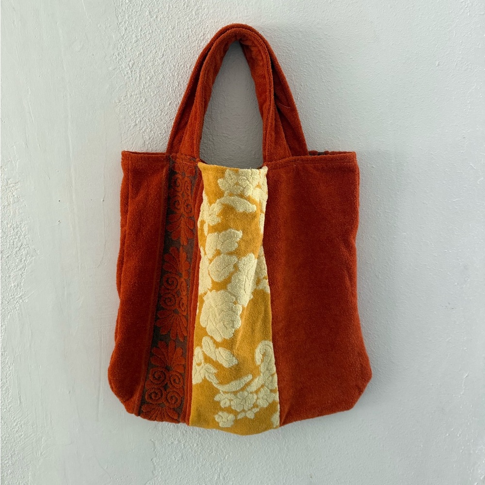 Handcrafted Orange and Yellow Tote Bag